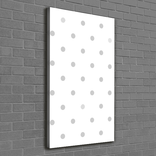 Verticale foto op canvas Stippen en hartjes