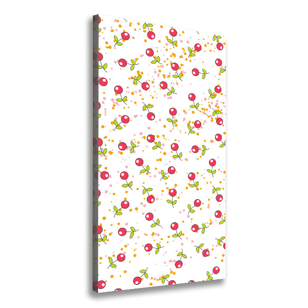 Verticaal schilderij op canvas Kersen