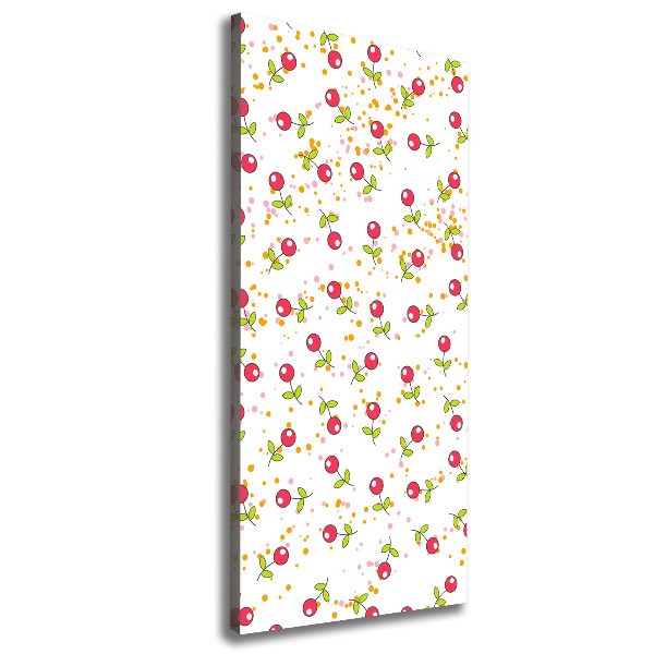 Verticaal schilderij op canvas Kersen