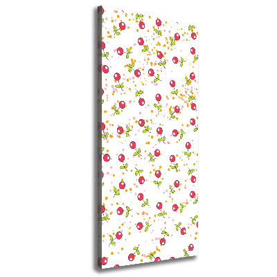 Verticaal schilderij op canvas Kersen