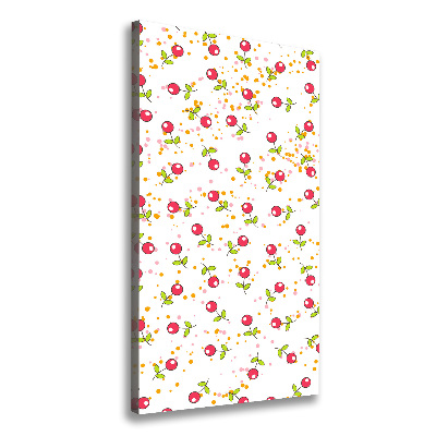 Verticaal schilderij op canvas Kersen