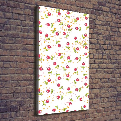 Verticaal schilderij op canvas Kersen