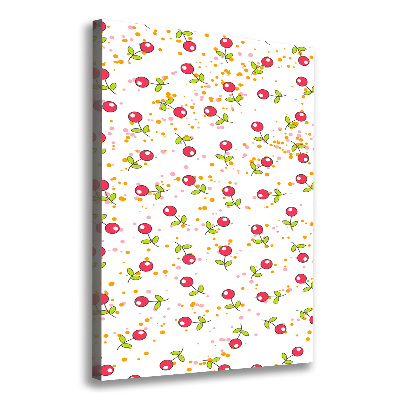 Verticaal schilderij op canvas Kersen