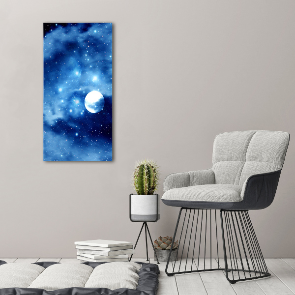 Verticale foto op canvas Volle maan