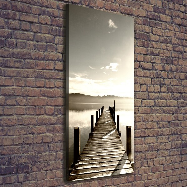 Verticale foto op canvas Houten steiger