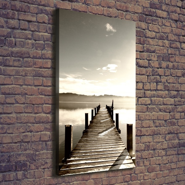 Verticale foto op canvas Houten steiger