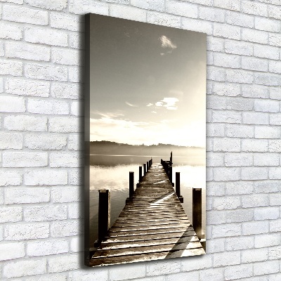 Verticale foto op canvas Houten steiger