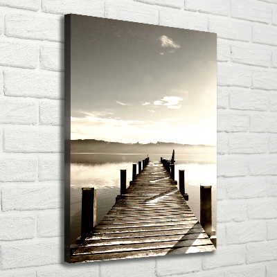 Verticale foto op canvas Houten steiger
