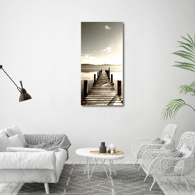 Verticale foto op canvas Houten steiger