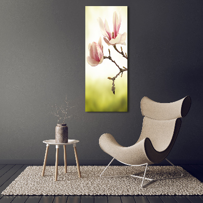 Verticale foto op canvas Magnolia bloemen
