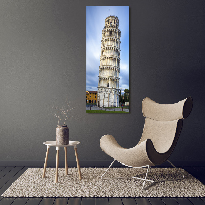 Verticale canvasfoto Scheve Toren van Pisa