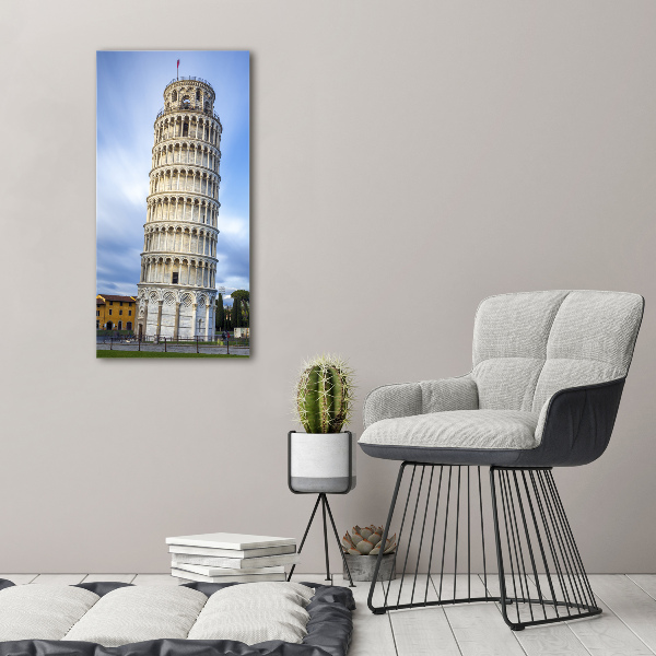 Verticale canvasfoto Scheve Toren van Pisa