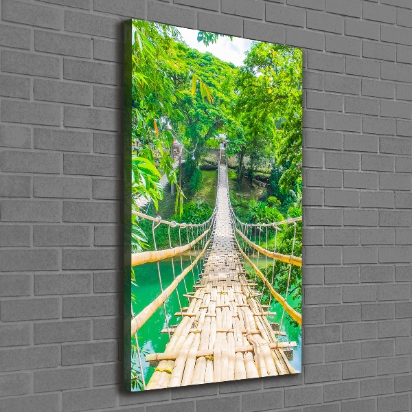 Verticaal schilderij op canvas Hangbrug