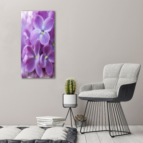 Verticaal canvasschilderij Seringbloemen
