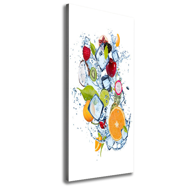 Verticaal schilderij op canvas Fruit en ijs