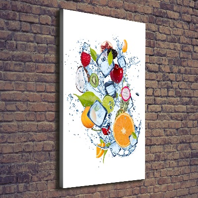 Verticaal schilderij op canvas Fruit en ijs