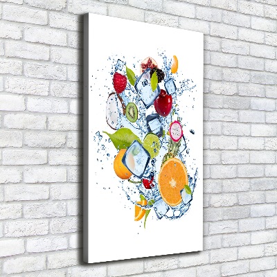 Verticaal schilderij op canvas Fruit en ijs