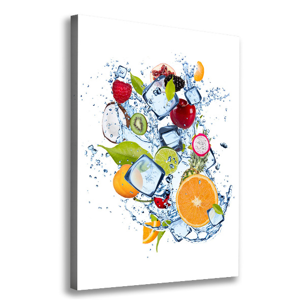 Verticaal schilderij op canvas Fruit en ijs