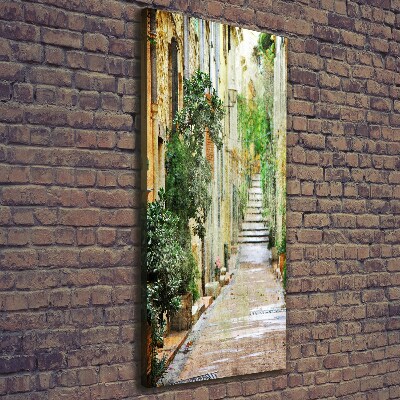 Verticaal schilderij op canvas Italiaanse straten
