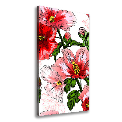 Verticale foto op canvas Hibiscus