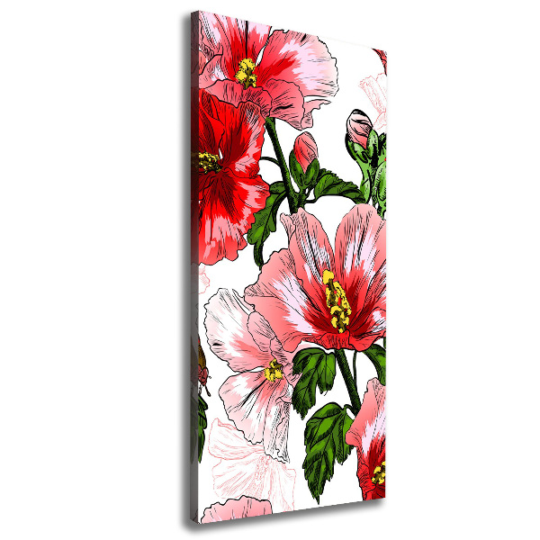Verticale foto op canvas Hibiscus