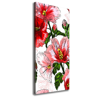 Verticale foto op canvas Hibiscus