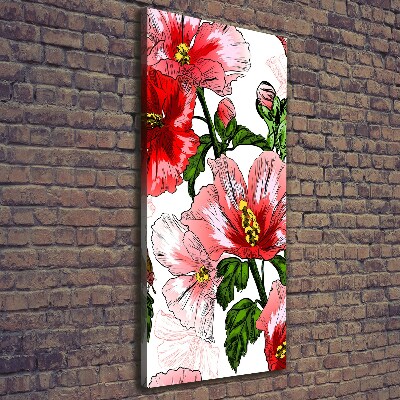 Verticale foto op canvas Hibiscus