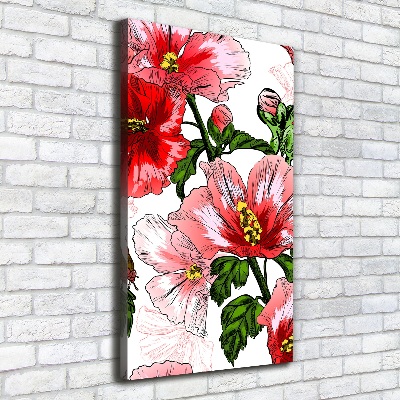 Verticale foto op canvas Hibiscus