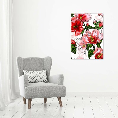 Verticale foto op canvas Hibiscus