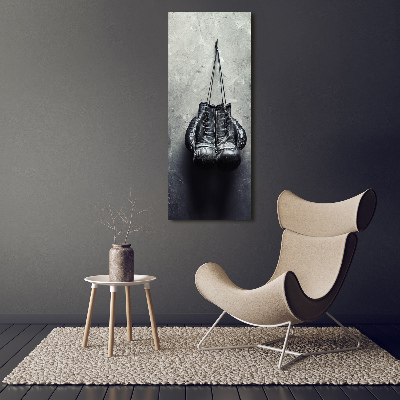 Verticaal canvasschilderij Bokshandschoenen
