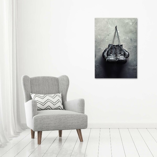 Verticaal canvasschilderij Bokshandschoenen