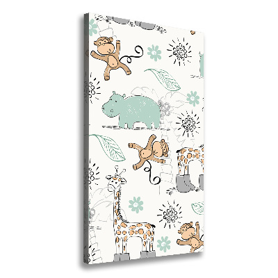 Verticaal canvasschilderij Dieren van Afrika