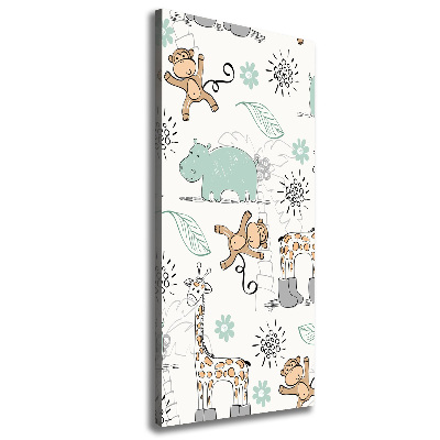 Verticaal canvasschilderij Dieren van Afrika