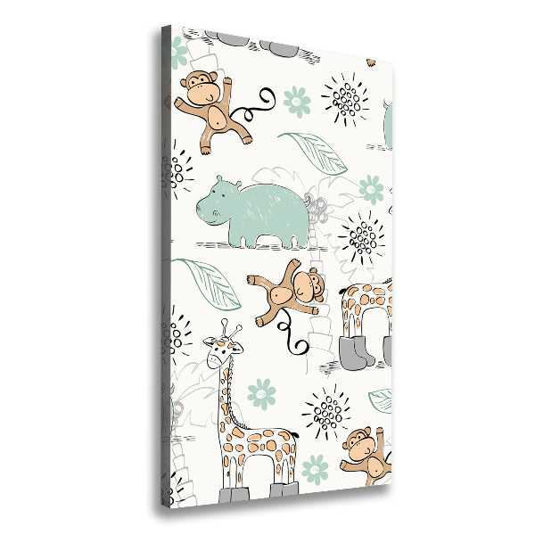 Verticaal canvasschilderij Dieren van Afrika