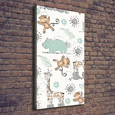 Verticaal canvasschilderij Dieren van Afrika