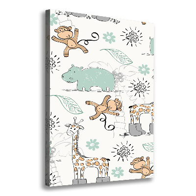 Verticaal canvasschilderij Dieren van Afrika