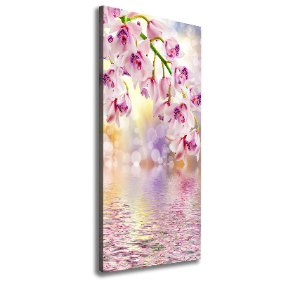 Verticale foto op canvas Orchidee