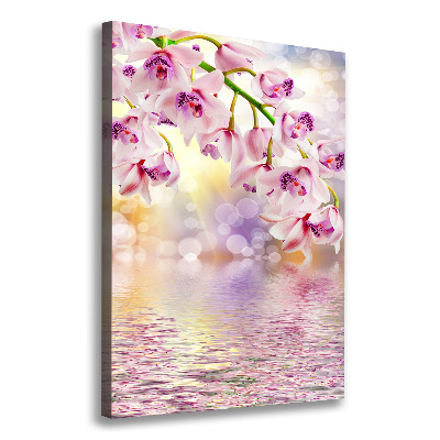 Verticale foto op canvas Orchidee