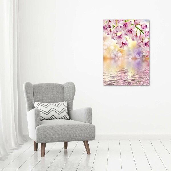 Verticale foto op canvas Orchidee