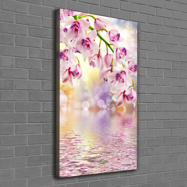 Verticale foto op canvas Orchidee