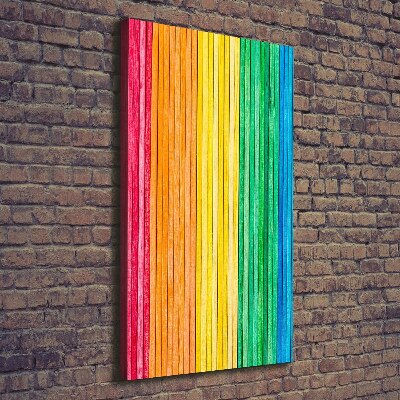 Verticaal schilderij op canvas Kleurrijke strepen