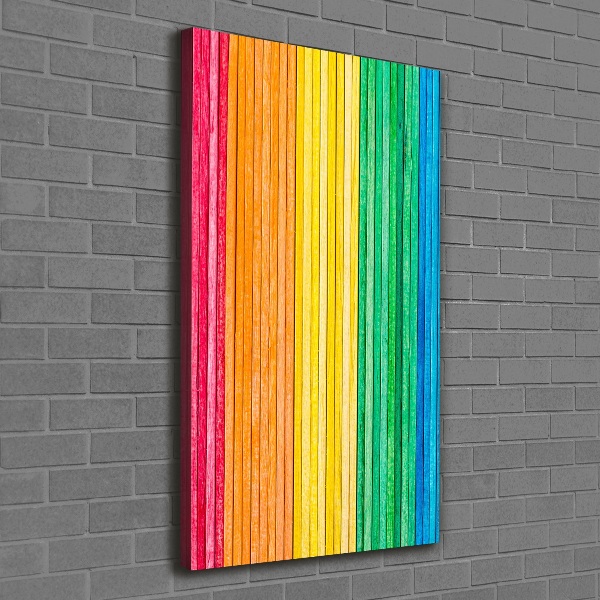 Verticaal schilderij op canvas Kleurrijke strepen