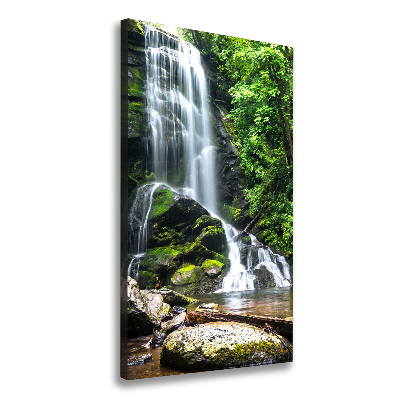Verticaal schilderij op canvas Waterval in de jungle