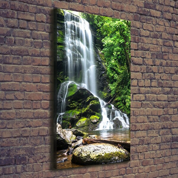 Verticaal schilderij op canvas Waterval in de jungle