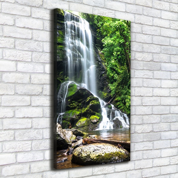 Verticaal schilderij op canvas Waterval in de jungle