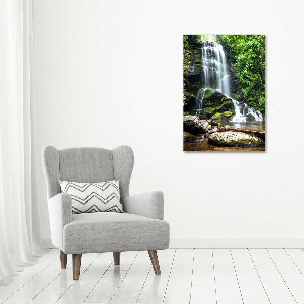 Verticaal schilderij op canvas Waterval in de jungle