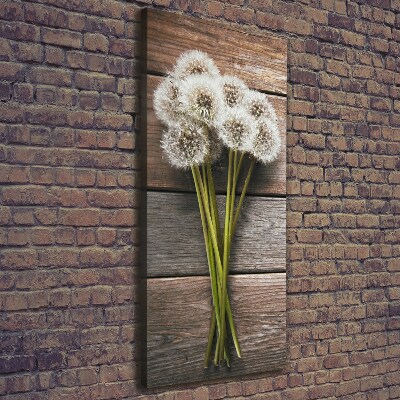 Verticale foto op canvas Een boeket paardenbloemen