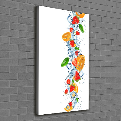 Verticaal schilderij op canvas Fruit en ijs