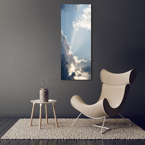 Verticale foto op canvas Wolken aan de hemel