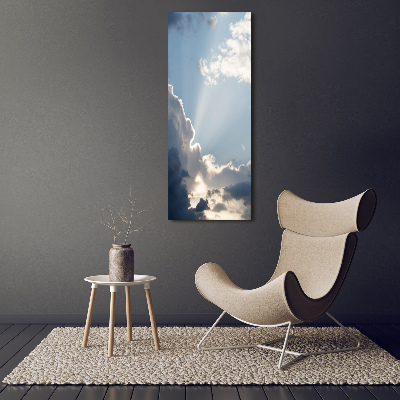 Verticale foto op canvas Wolken aan de hemel